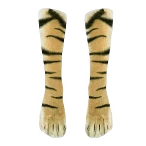 Calcetines 3D con Estampado de Patas de Animales, Calcetines Holgados con Diseño de Gato y Perro, Grosor Medio, Fibra de Poliéster, Calcetines Divertidos Estilo Mascota - Product Image 4