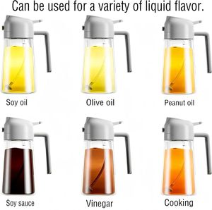 Botella de aceite personalizada al por mayor, de doble propósito espray para cocina, botella de espray de aceite tipo prensa de vidrio, botella de aceite atomizada todo en uno - Product Image 5