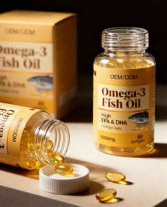 Olio di Pesce <span class=keywords><strong>Omega</strong></span>-<span class=keywords><strong>3</strong></span> 1000mg in Capsule Morbide, 100% EPA DHA, Certificato GMP HACCP HALAL KOSHER, OEM - Product Image 3