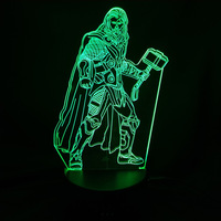 Lampe Led 3d à Base acrylique, Illusion d'hologramme Avengers, luminaire décoratif pour Table de bureau, idéal pour la chambre d'enfants