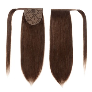 Extensión de Cabello Humano Brasileño Remy 100% Virgen, Cola de Caballo Larga y Lisa con Clip, Color Rubio - Product Image 1