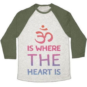 Camiseta de béisbol unisex Tri-Blend de Om Is Where the Heart Is - Product Image 5