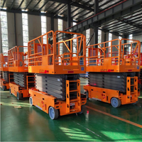 Plateforme élévatrice à ciseaux électrique autopropulsée en acier haute résistance, hauteur maximale 14,2 m, pour la logistique d'entrepôt et la construction