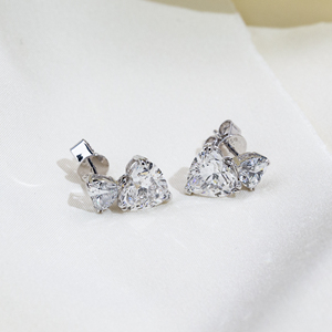 Pendientes de Diamantes de Oro Blanco de 18K MSE-859 de Messi Jewelry para Mujer - Product Image 2