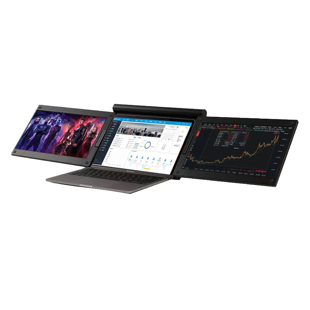 X50 Source Factory monitor portatile da 13.3 pollici per laptop dual screen triple 3 in 1 estensore dello schermo del laptop 1920x1080