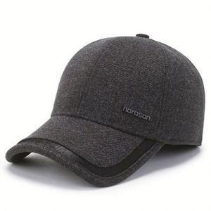 Casquette de baseball chaude d'automne et d'hiver avec protection pour les oreilles, en velours épais, à la mode, avec cache-oreilles, pour hommes d'âge moyen et personnes âgées, pour l'extérieur - Product Image 3