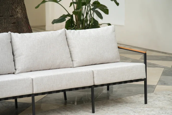 L shape sectional sofa set interior furniture modern living room sofa with ottoman