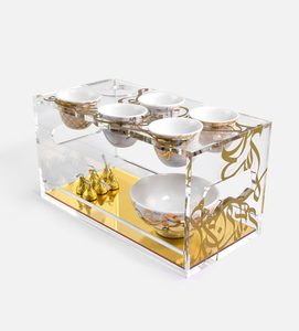 Support de tasses à café amovible en acrylique Lucite <span class=keywords><strong>Calligraffiti</strong></span>, style arabe moderne, écologique, recyclable, présentoir élégant pour musulmans - Product Image 3