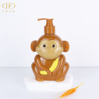 Bouteille de savon de singe de dessin animé 480ml contenant en plastique PVC Animal lotion de soins corporels pour enfants distributeur de savon liquide en plastique pour enfants
