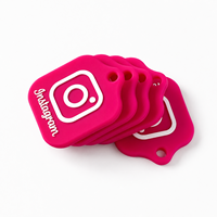 Étiquettes RFID NFC en silicone de haute qualité Ntag213 215 216, logo personnalisé, puce NFC RFID, porte-clés pour Facebook, Instagram, TikTok