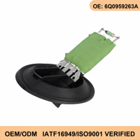 Résistance de ventilateur de chauffage Wanray pour Polo Fox A1 Ibiza Fabia Avant en métal durable ABS 6Q0959263A