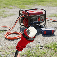 Câble électrique rouge NEMA 14-50P vers NEMA SS2-50R, 18 pouces, homologué ETL