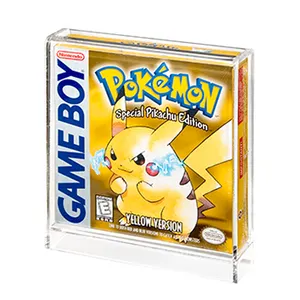 TCG Custom Clear Acrylic Nintendo Video Game Protector Display Case For Game Boy Cartridge Color Advance SP With Sliding Lid