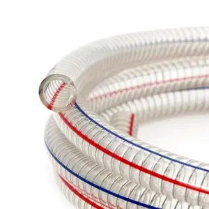 Extrusora de tubos de plástico para fabricación de tuberías, cable de acero transparente de PVC de alta calidad, línea de producción de mangueras flexibles