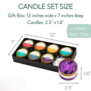 Velas perfumadas <span class=keywords><strong>de</strong></span> largo tiempo <span class=keywords><strong>de</strong></span> combustión <span class=keywords><strong>Siete</strong></span> chakras con cristales curativos Juegos <span class=keywords><strong>de</strong></span> velas - Product Image 5
