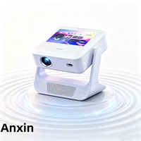 Mini projecteur portable A2PRO à écran tactile intelligent, affichage LCD HD, LED, Android 12, prise en charge 4K, WiFi 6, home cinéma