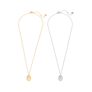 Collier avec pendentif en diamant lettre G 10x15 cm, chaîne en acier, or, argent - Product Image 2