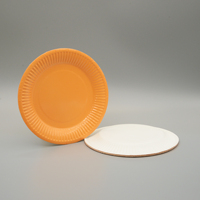 Assiettes jetables orange écologiques biodégradables pour la restauration en gros