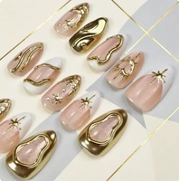Faux ongles à presser personnalisés avec logo, noir corbeau, forme amande moyenne, motif dentelle, style gothique élégant pour soirée, faible MOQ, OEM ODM