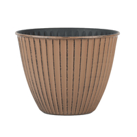 Pot de fleurs cylindrique vertical en PP, couleur Teal, 15 pouces, durable, léger, avec trou de drainage, pour extérieur/intérieur