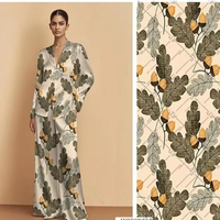Tissu tissé en polyester 100% de Shaoxing, imprimé Poka Sph, tissu géométrique floral personnalisé pour vêtements féminins