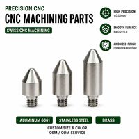 Pièces de tournage de précision usinées CNC, composants personnalisés OEM en acier inoxydable, aluminium et laiton