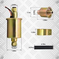 Pompa Bahan Bakar Elektrik Universal 12V dengan Kit Pemasangan untuk Bensin Diesel Inline HEP-02A E8012S E8016S