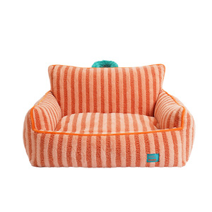 Lit rayé pour animaux <span class=keywords><strong>de</strong></span> compagnie canapé chaud nid <span class=keywords><strong>de</strong></span> chat confortable et respirant amovible et lavable canapé mignon pour animaux <span class=keywords><strong>de</strong></span> compagnie - Product Image 1
