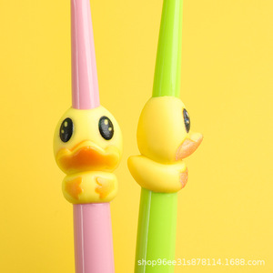 Little Yellow Duck Toothbrush Soft Bristles For Children Age 3-12 Colorful Manual Toothbrush With Case - Product Image 4