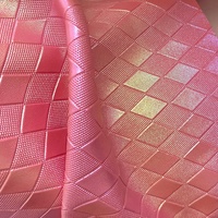 1MM Irisé Holographique Brillant Losange Motif PVC Gaufré Faux Cuir Synthétique Rouleaux pour DIY Sacs Meubles