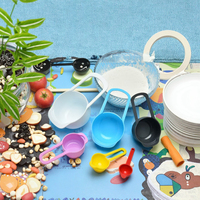 Ensemble de cuillères doseuses réglables en plastique PP de qualité alimentaire, écologiques et colorées, pour la pâtisserie, le café et le thé – Lavage à la main uniquement