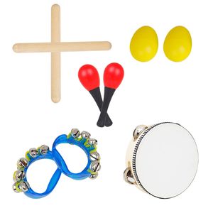 Ensemble d'instruments de musique Orff, combinaison de cinq pièces, kit d'instruments de percussion professionnels pour l'éducation musicale, 6 pouces - Product Image 3