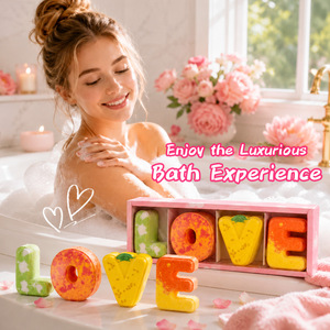 Set <span class=keywords><strong>Regalo</strong></span> di 4 Bombe da Bagno a Forma di Cuore, Kit per Bagno Rilassante e Romantico per Coppie, Ideale per San Valentino - Product Image 6