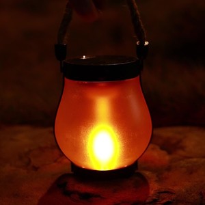 Solar Powered Flame Lamp Camping Light Waterproof <b>Inductive</b> <b>Switch</b> Outdoor Tent Lighting - Product Image 1