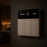Interrupteur intelligent Tuya Zigbee 3.0 WiFi avec écran OLED, bouton poussoir mural 86, 1 2 3 4 gangs, neutre, compatible Alexa Google Home CE
