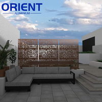 Panneaux d'écran découpés au laser de conception d'écrans de jardin en métal décoratifs de cloison Panneau de mur de façade de revêtement en aluminium