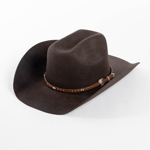 Wholesale 2024 New Arrival Deluxe Sombreros 100% Wool Felt <strong>Mexican</strong> Men <strong>Cowboy</strong> <strong>Hat</strong> With Rivets Leather Belt