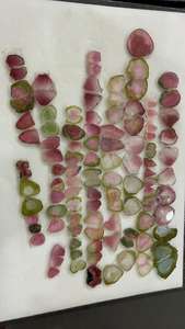Tourmalines de pastèque naturelles parfaitement tranchées couleur mélangée lot de gros tranches de tourmaline naturelle produit en vrac - Product Image 2
