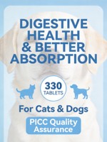 Comprimés Probiotiques pour Chiens et Chats – Soin Gastrique pour Animaux de Compagnie – Équilibre Naturel de la Flore Intestinale – Stimule l'Appétit – Soulage la Digestion – Apaise les Douleurs Intestinales