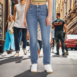 Jeans Levi's Originales para Mujer, Corte Recto, Cintura Media, Color Sólido, Largos, Tallas 26W/28L - Product Image 2