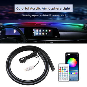 Barra de Luces <span class=keywords><strong>LED</strong></span> Ambientales <span class=keywords><strong>para</strong></span> Parabrisas Delantero Universal de 150 cm, Luces RGB <span class=keywords><strong>para</strong></span> Automóvil con Control Remoto por Aplicación USB, Luces de Colores <span class=keywords><strong>para</strong></span> Automóvil - Product Image 1