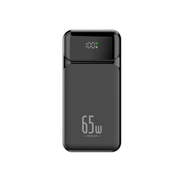 Custom Logo Outdoor Ultra Slim Fast Charging 65W 20000mAh Portable Laptop Power Bank with Built-in LCD Display GaN Technology
