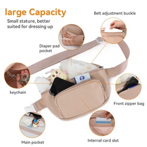 Bolsa de Cintura Plegable Impermeable Color Nude, Espaciosa y Portátil, para Mamá y Papá, Unisex - Product Image 4