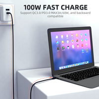 Câble d'alimentation USB C haute vitesse vers DC 5.5*2.1mm 5A 100W, câble de charge rapide 5521 Tipo C pour tablette, ordinateur portable, moniteur LED, appareil