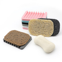 Porte-savon économiseur PVC antidérapant auto-drainant salle de bain cuisine salle de boue évier pour animaux de compagnie économique longue durée Durable égouttoir
