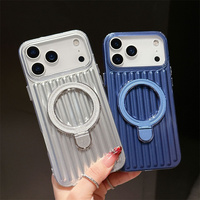 Ondulé Laser magnétique IMD support étui de téléphone portable pour iPhone 17 Air 16 15 Pro Max support coque support Bling Tpu couverture arrière