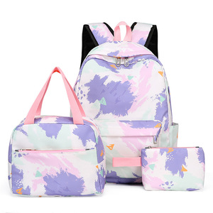Hot Sale 3 Pcs Bags <b>Backpack</b> Set Girls Teenager School Student Bookbags School Bags <b>Backpacks</b> with Lunch Bag - Product Image 1