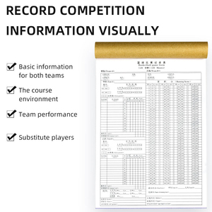 สมุดบันทึกการฝึกซ้อมบาสเกตบอล ฟุตบอล แบบไม่ต้องใช้กระดาษคาร์บอน แบบสี่แผ่น สำหรับกรรมการ รุ่น KSE-006E - Product Image 2