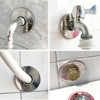 Plaques de recouvrement murales auto-adhésives en acier inoxydable pour trous de robinet et de tuyaux d'eau