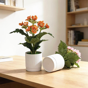 Bonsaï de jasmin artificiel Paulon, 24 cm de haut, blanc, rose, violet, en pot de plastique, pour la décoration de la maison et des mariages - Product Image 3